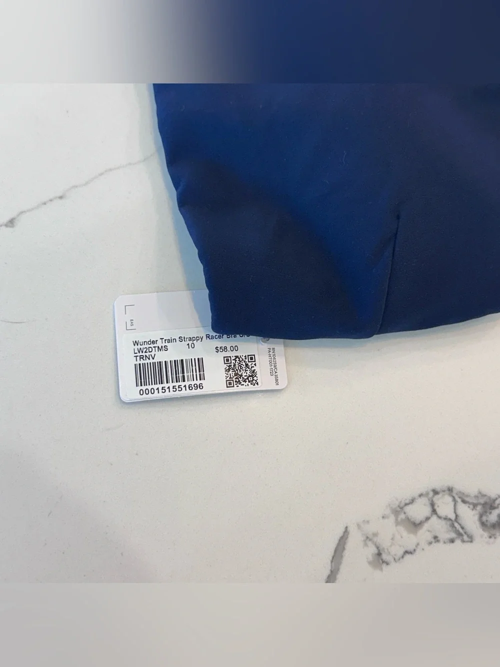 Lululemon Wunder Train Strappy Bra True Navy B/C Sz 10 NWT